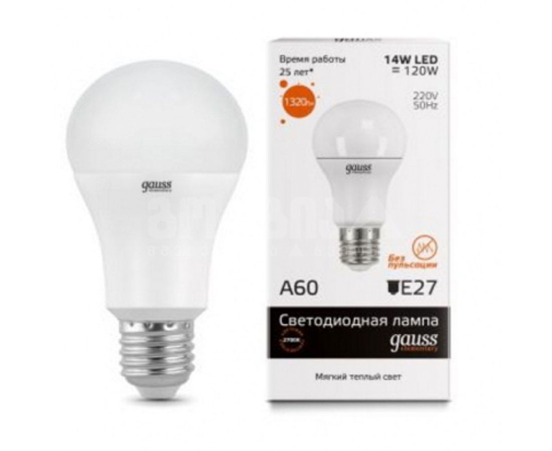 ლედ ნათურა A60 20W E27 2700K gauss el - 23219 — ნათურა და ვაზნა